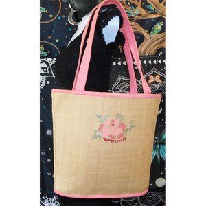 Vintage Roxy Woven Straw Tote